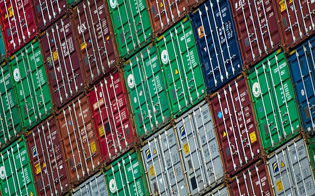 Container im Hamburger Hafen