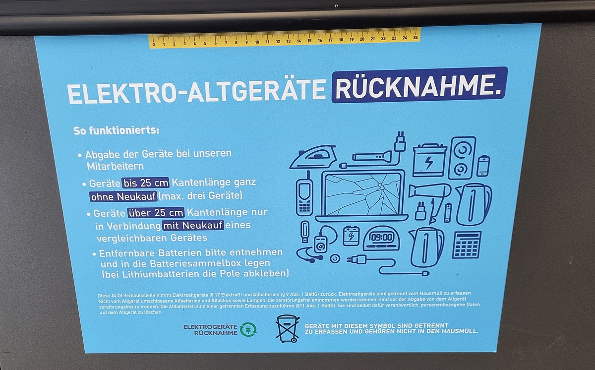 Elektro-Altgeräte Rücknahme