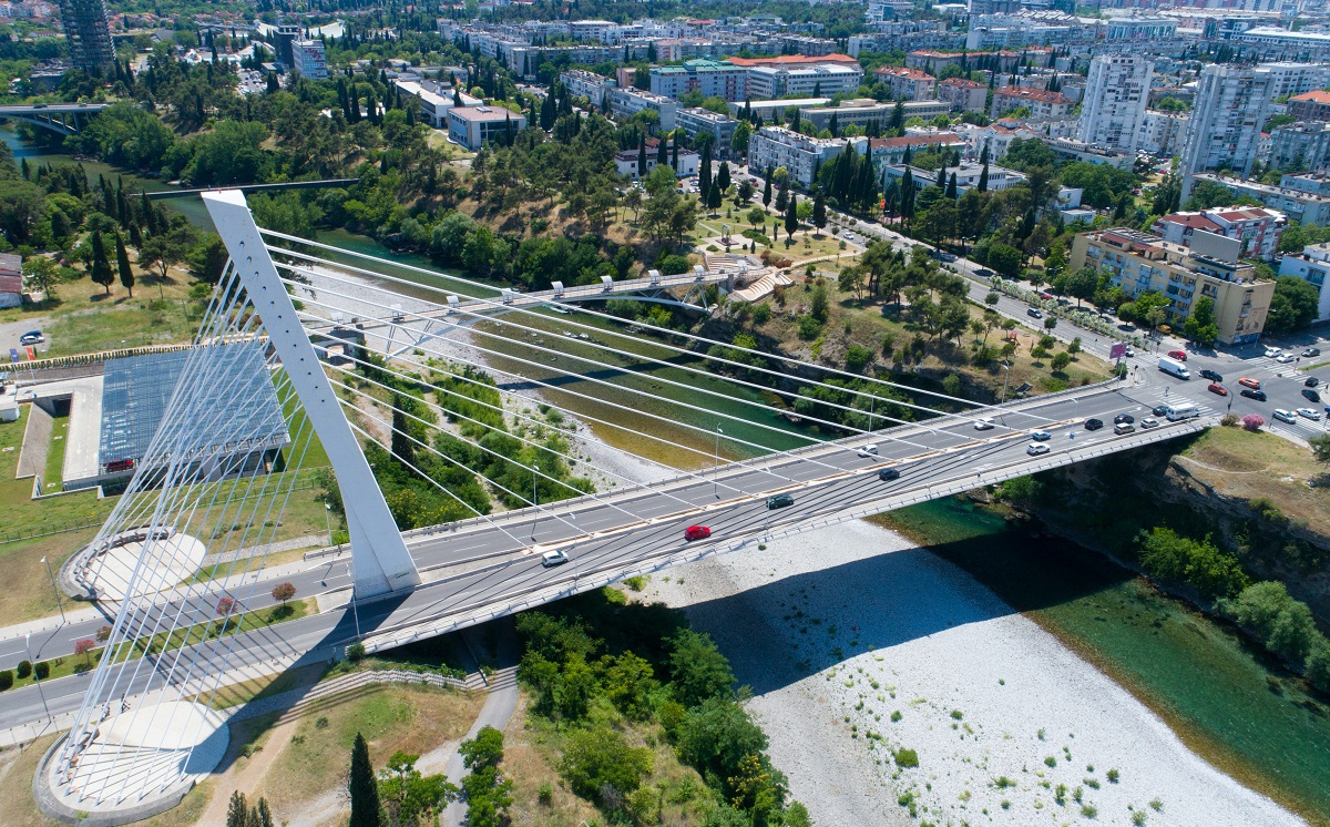 Montenegro Millennium-Brücke Podgorica 1200