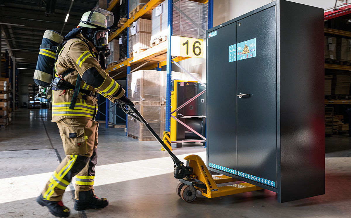 Sicherheitsschrank zur Lagerung von Lithium-Akkus 1200