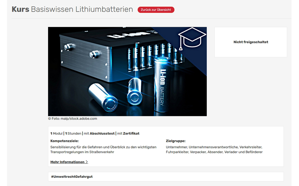 Screenshot Online-Unterweisung Lithiumbatterien 1200