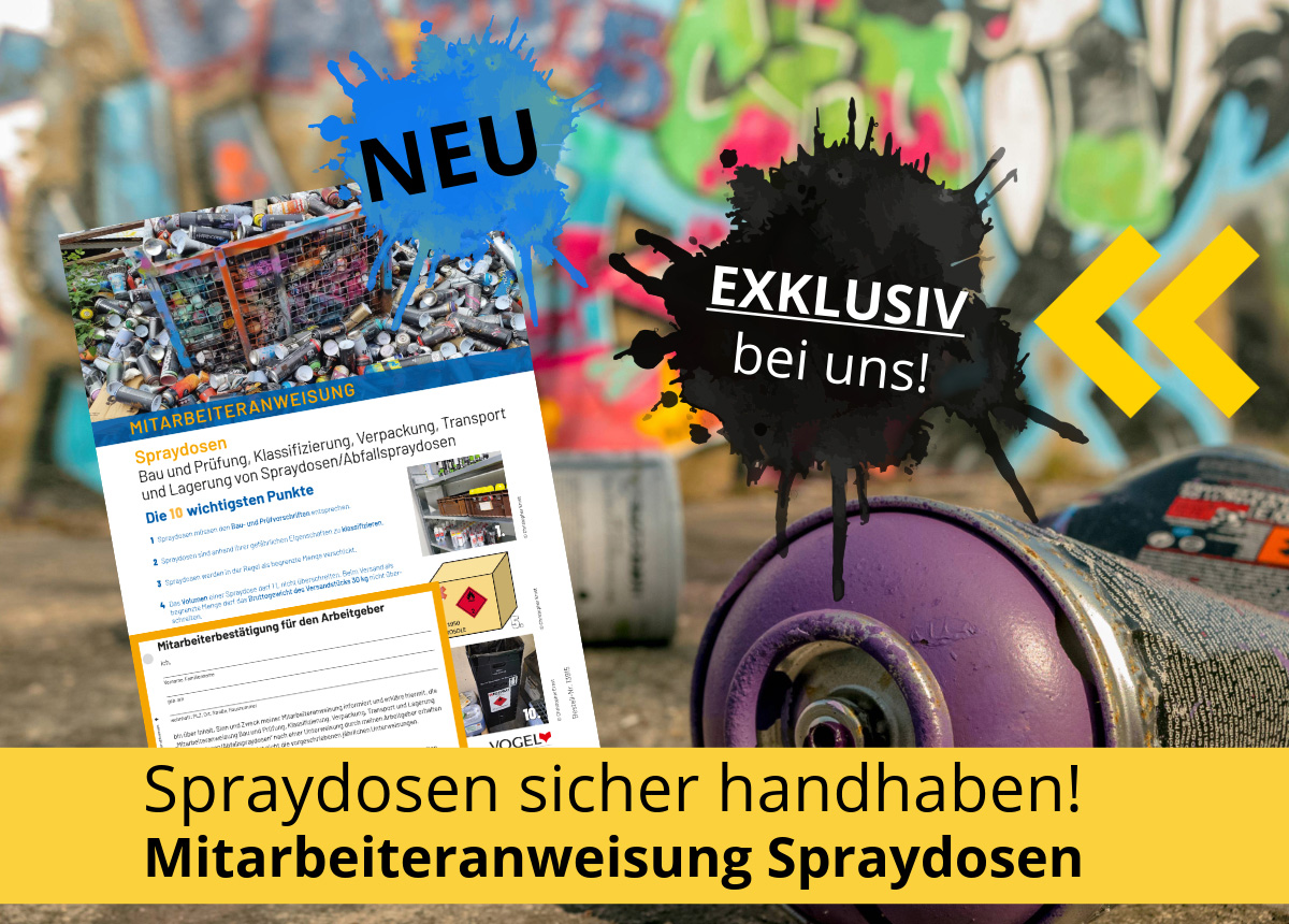 Mitarbeiteranweisung Spraydosen